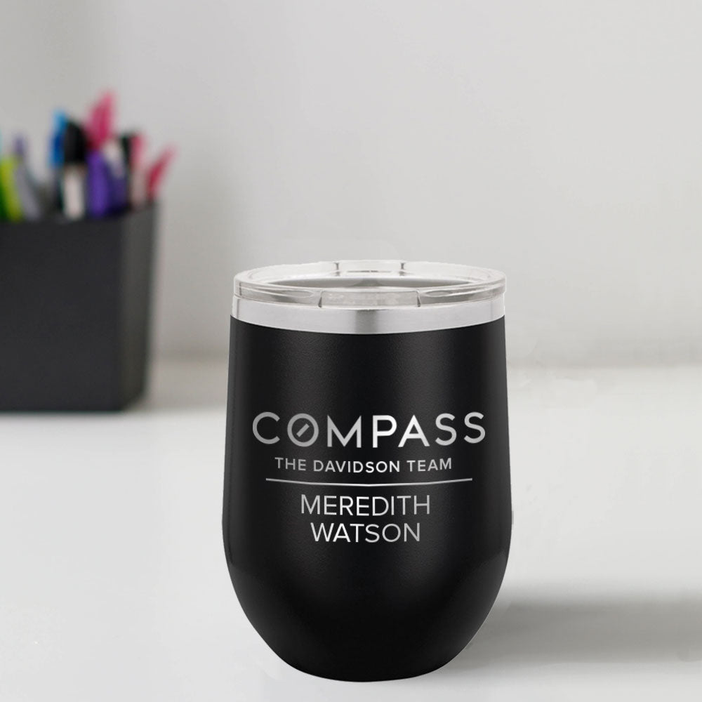 Compass Custom Engraved 12 oz Tumbler