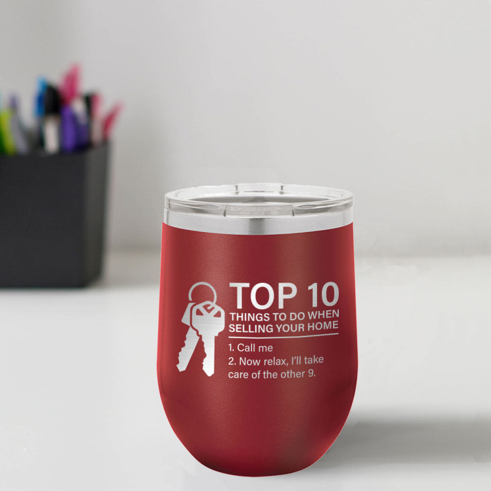 Custom Engraved Top 10 12 oz Tumbler