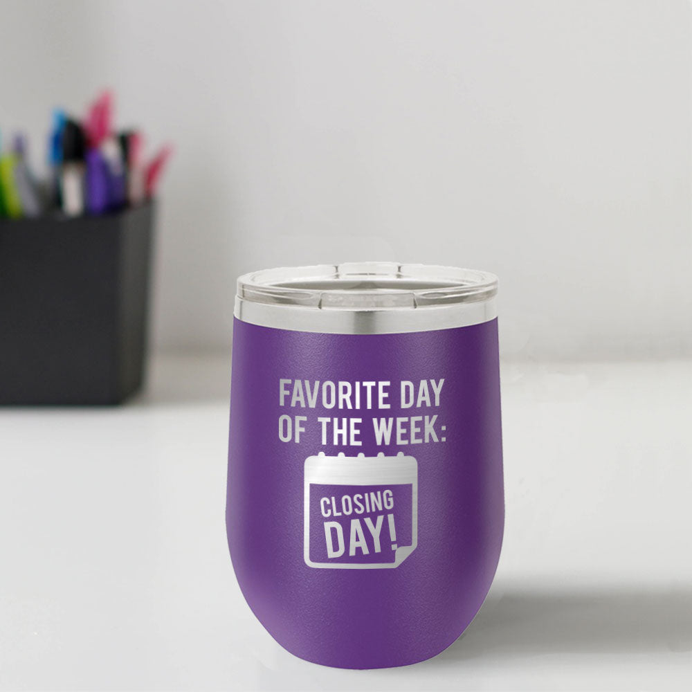 Custom Engraved Closing Day 12 oz Tumbler