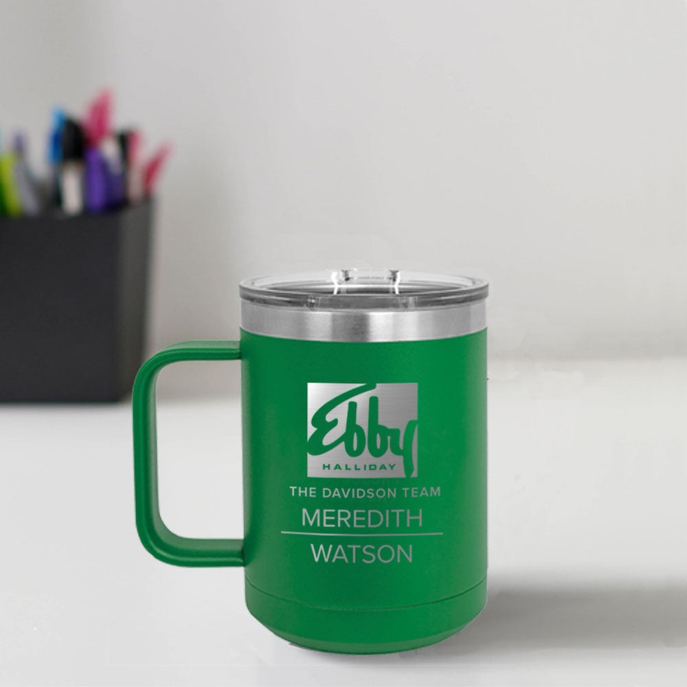 Ebby Halliday Custom Engraved 15 oz Mug Tumbler