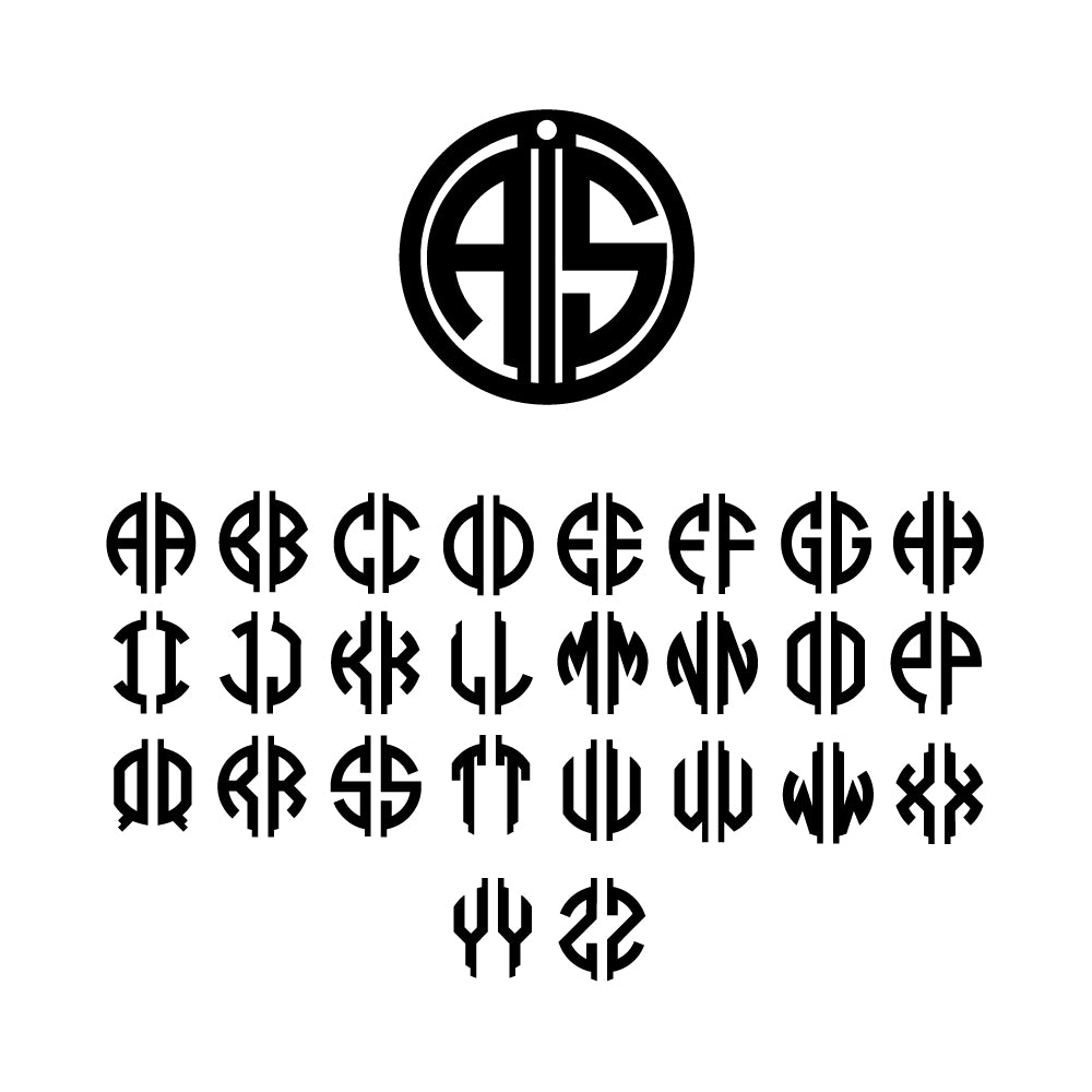 Monogrammed Key Fob