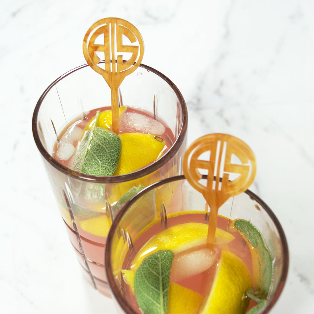 Monogram Acrylic Stir Sticks