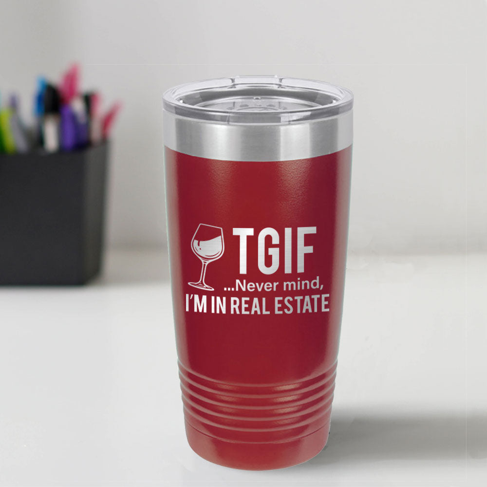 Custom Engraved TGIF 20 oz Tumbler