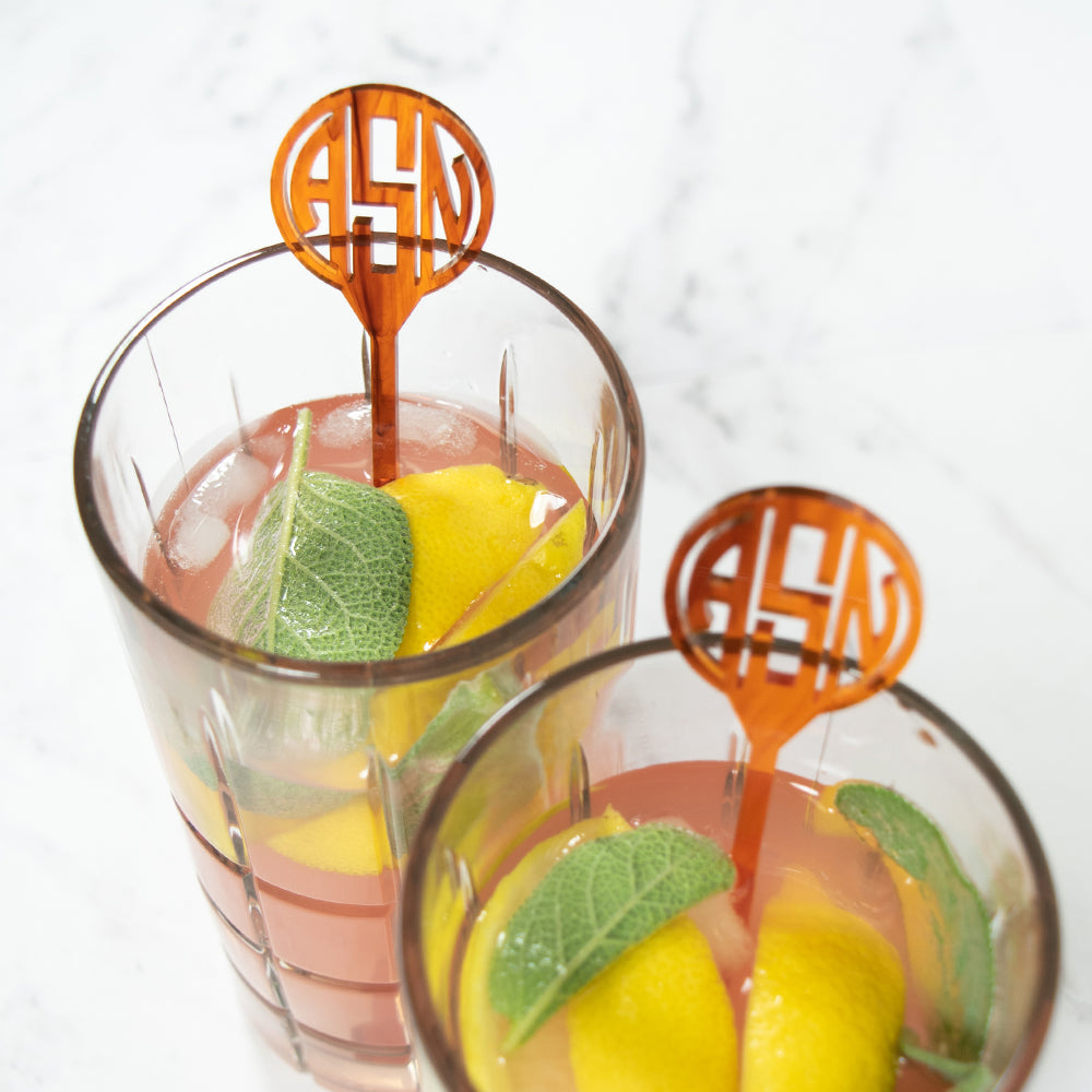 Monogram Acrylic Stir Sticks