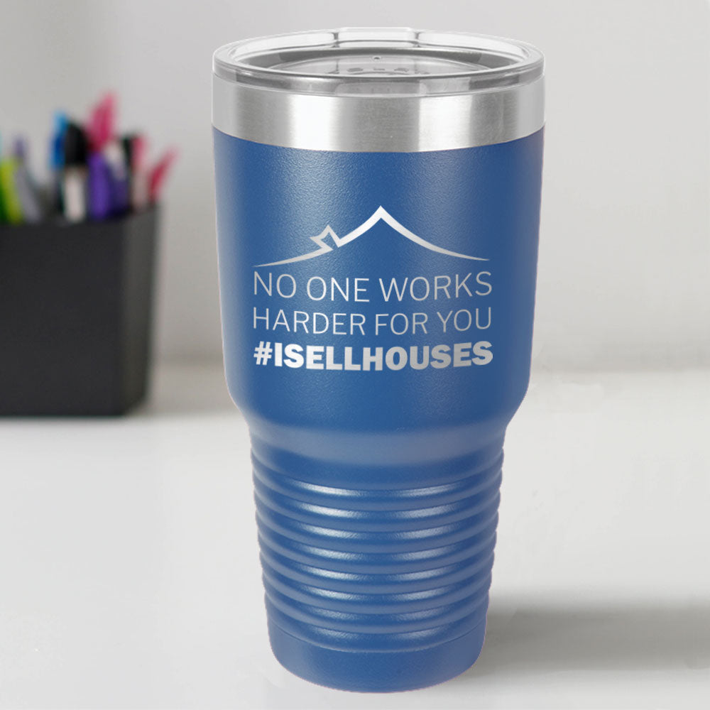 Custom Engraved #ISELLHOUSES 30 oz Tumbler