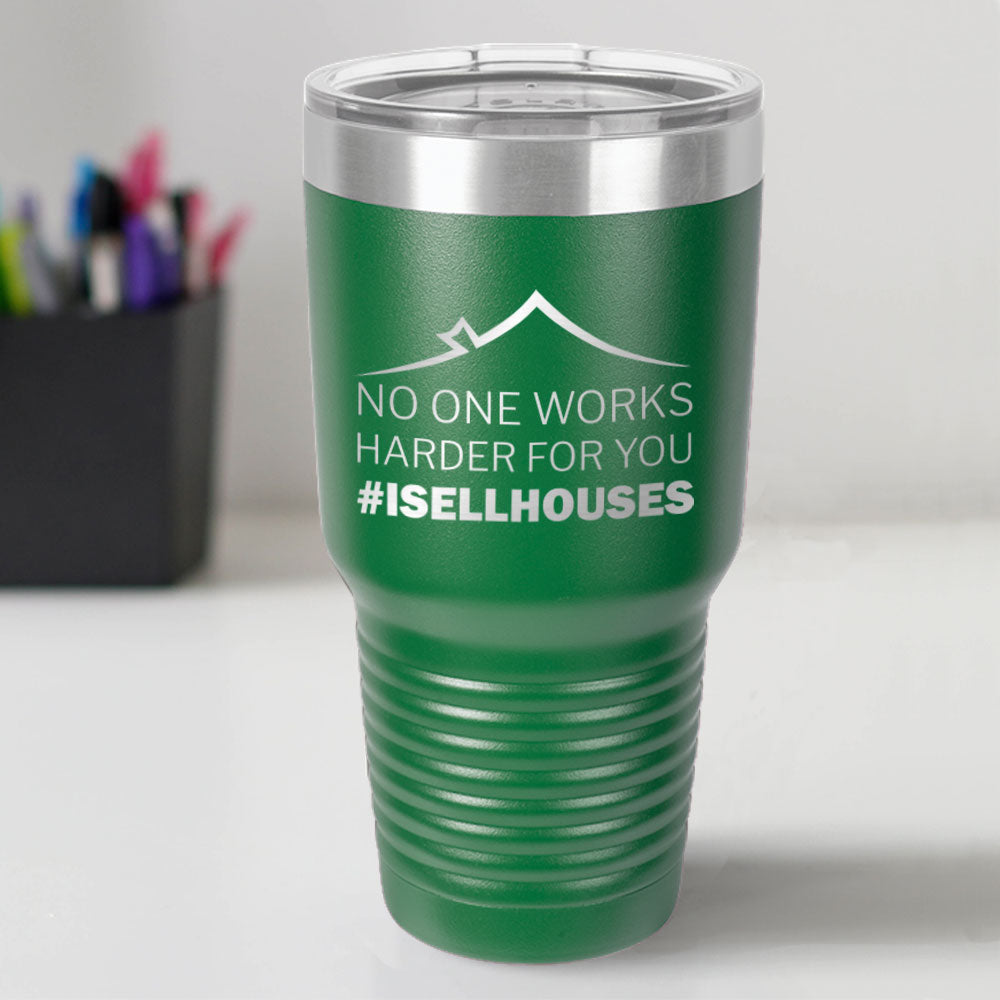 Custom Engraved #ISELLHOUSES 30 oz Tumbler
