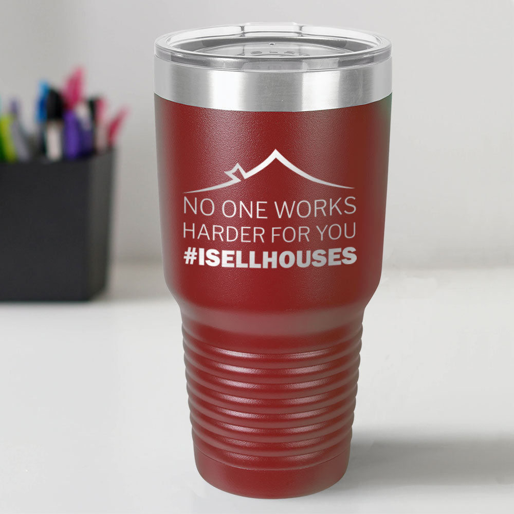 Custom Engraved #ISELLHOUSES 30 oz Tumbler