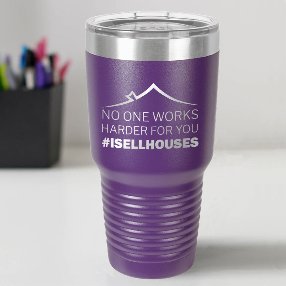 Custom Engraved #ISELLHOUSES 30 oz Tumbler