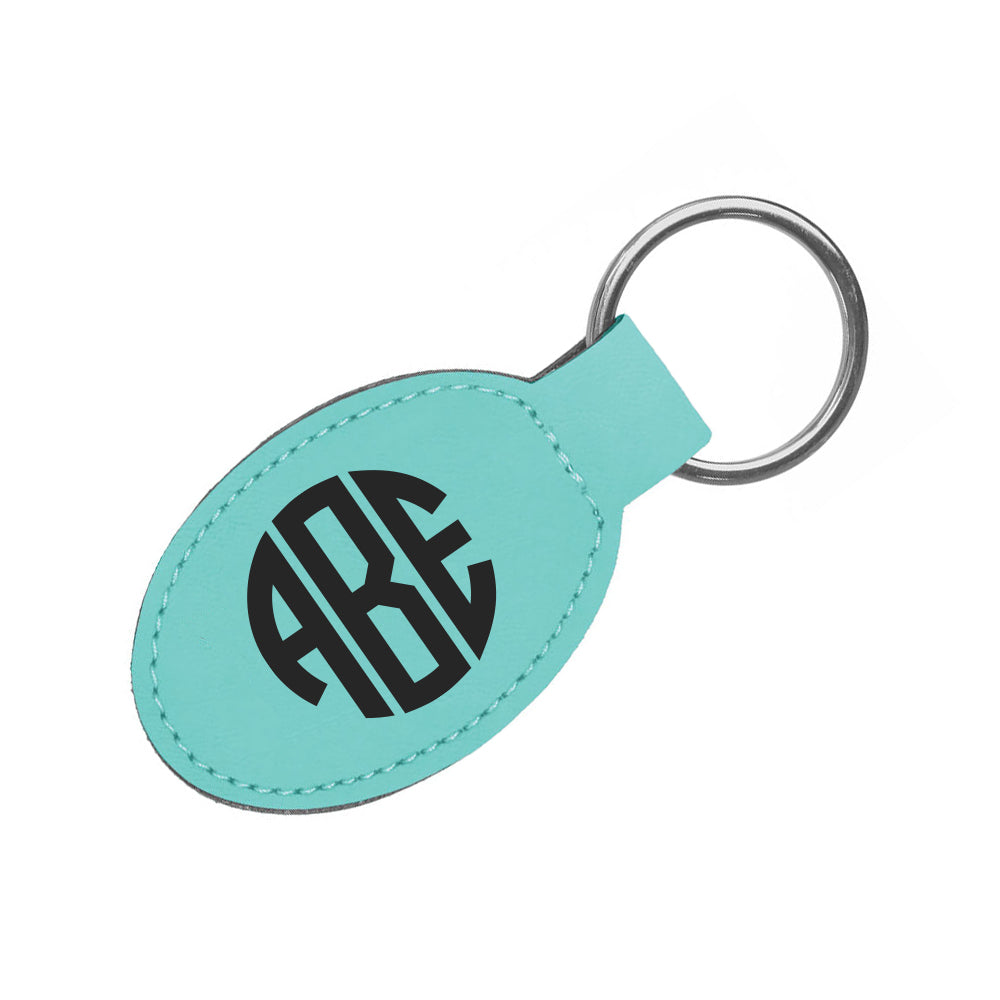 Leather Custom Engraved Key Fob