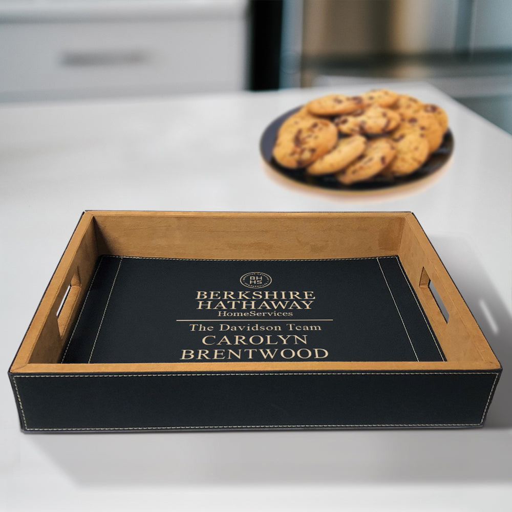 Berkshire Hathaway Engraved Vegan Leather Serving Tray