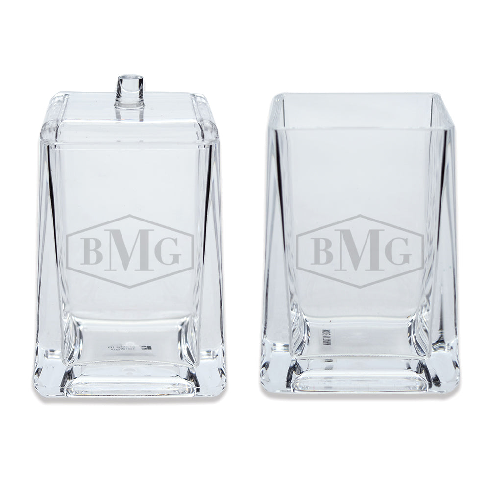 Acrylic Bathroom Canister Pair