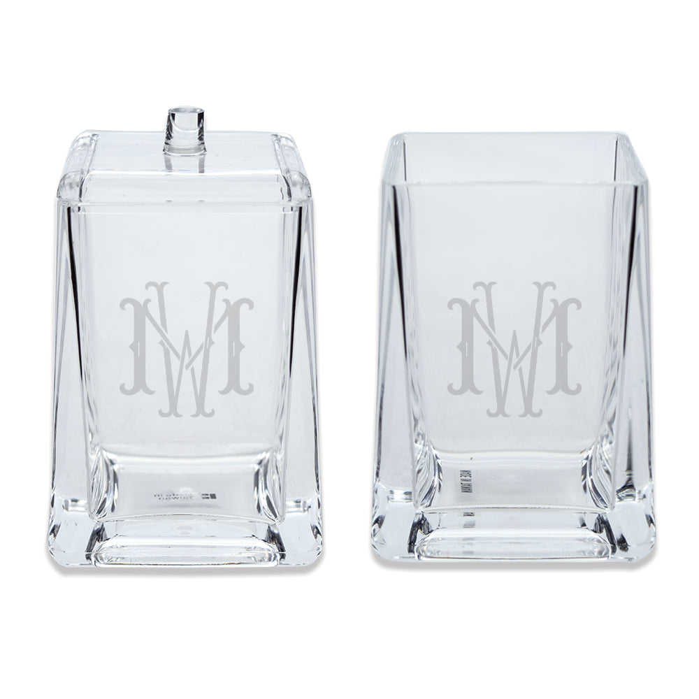 Acrylic Bathroom Canister Pair
