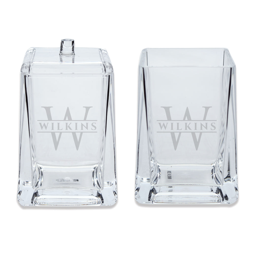 Acrylic Bathroom Canister Pair