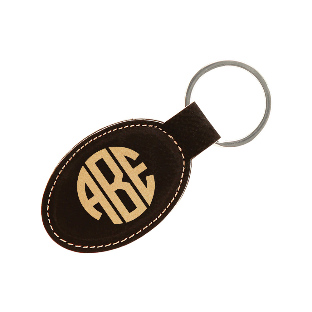 Leather Custom Engraved Key Fob
