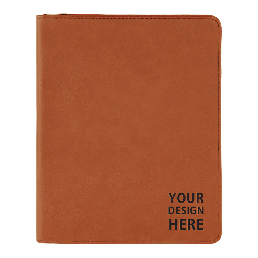 Unique Custom Engraved Zippered Portfolio