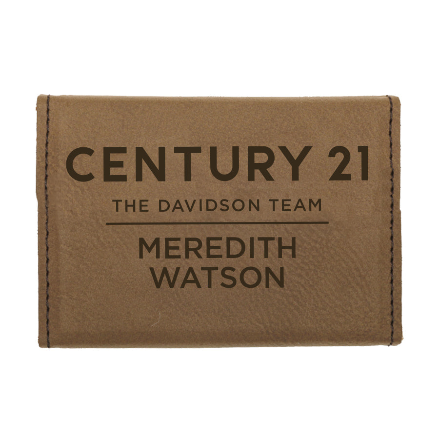 Engraved Century 21 Business Card Holder
