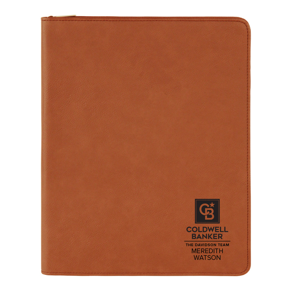 Coldwell Banker Custom Engraved Zippered Portfolio