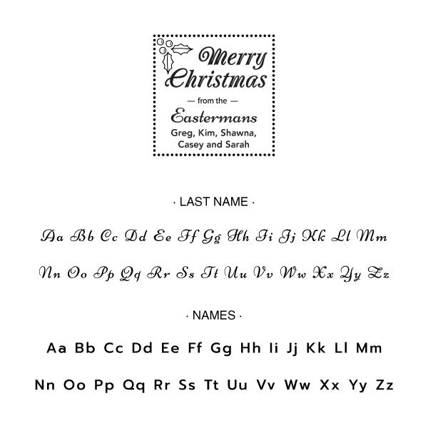 Custom Merry Christmas Square Stamp