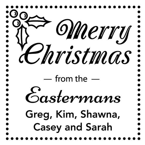 Custom Merry Christmas Square Stamp