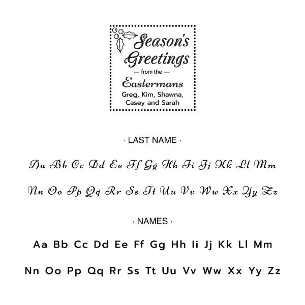 Custom Season's Greetings Square Stamp