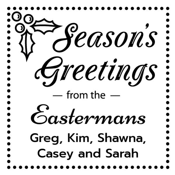 Custom Season's Greetings Square Stamp