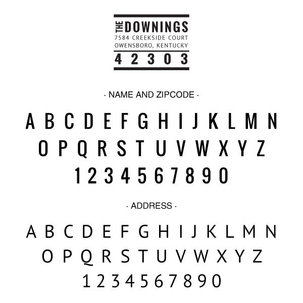 Square Return Address Last Name Custom Designer Stamp