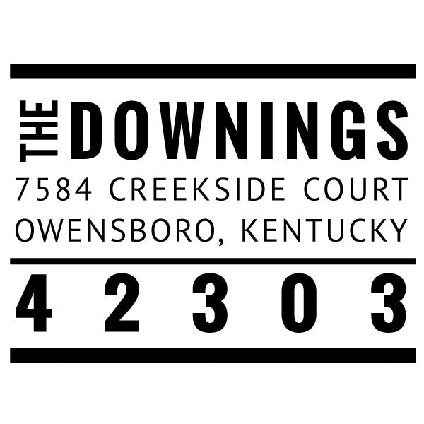 Square Return Address Last Name Custom Designer Stamp