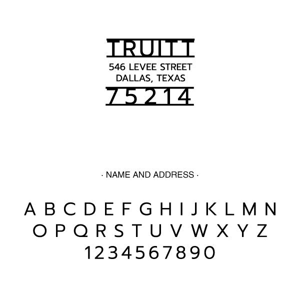 Square Return Address Last Name Custom Designer Stamp