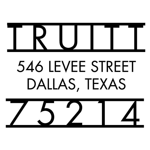 Square Return Address Last Name Custom Designer Stamp