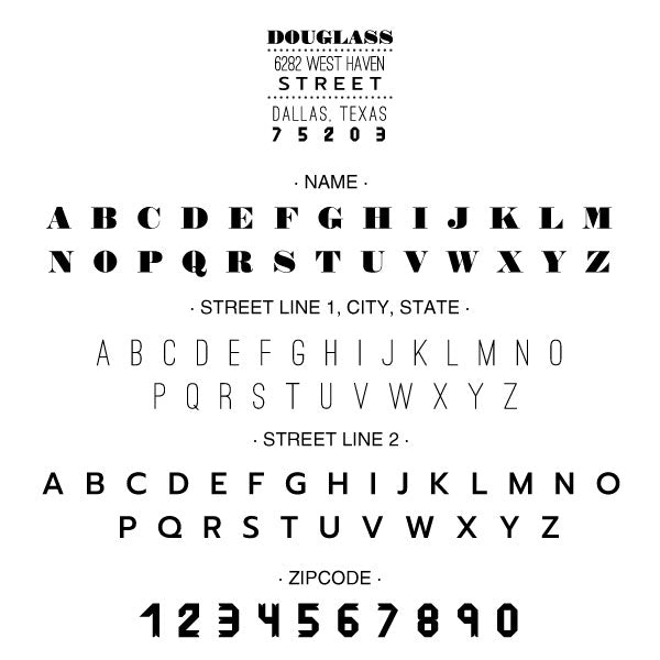 Return Address Last Name Custom Designer Stamp