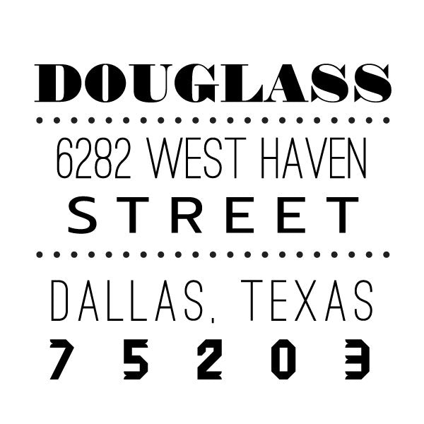 Return Address Last Name Custom Designer Stamp
