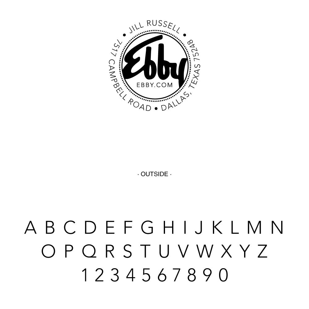 Ebby Halliday Round Custom Address Designer Stamp Clip from Resource.Direct