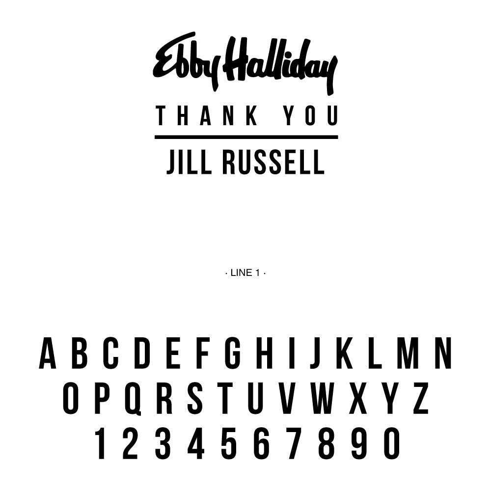 Ebby Halliday Custom Thank You Designer Stamp Clip from Resource.Direct
