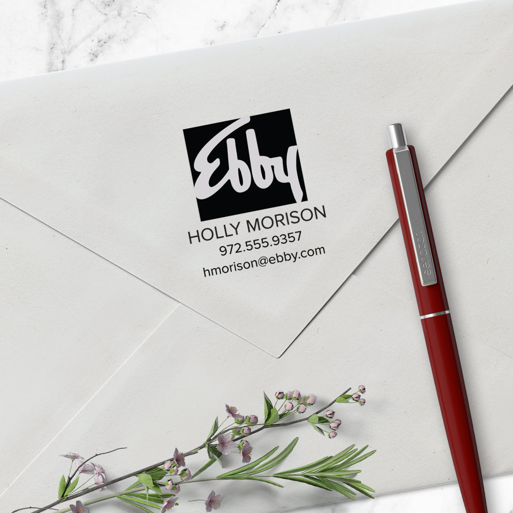 Ebby Halliday Custom Business Contact Information Designer Stamp Clip from Resource.Direct