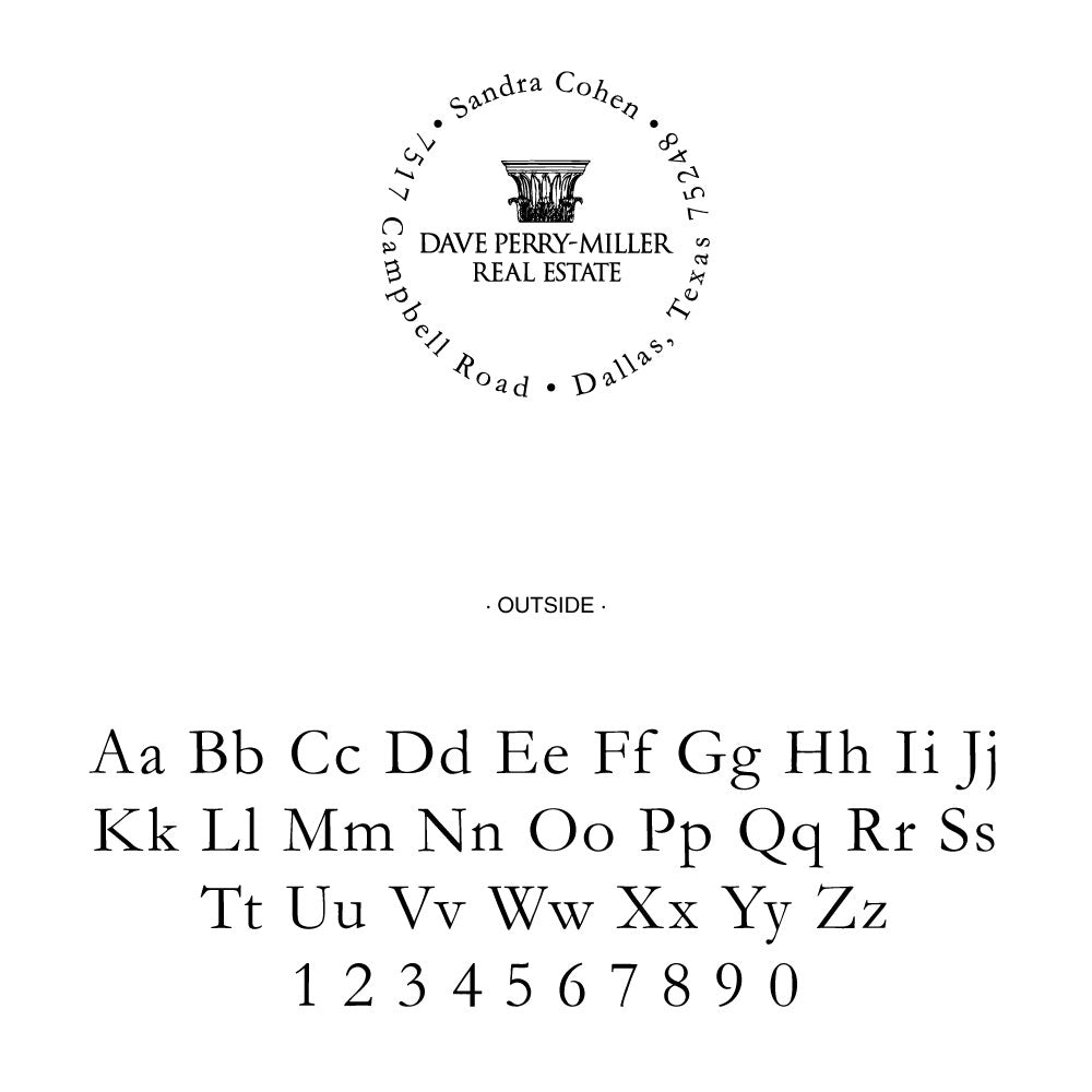 Dave Perry-Miller Round Custom Address Designer Stamp Clip from Resource.Direct