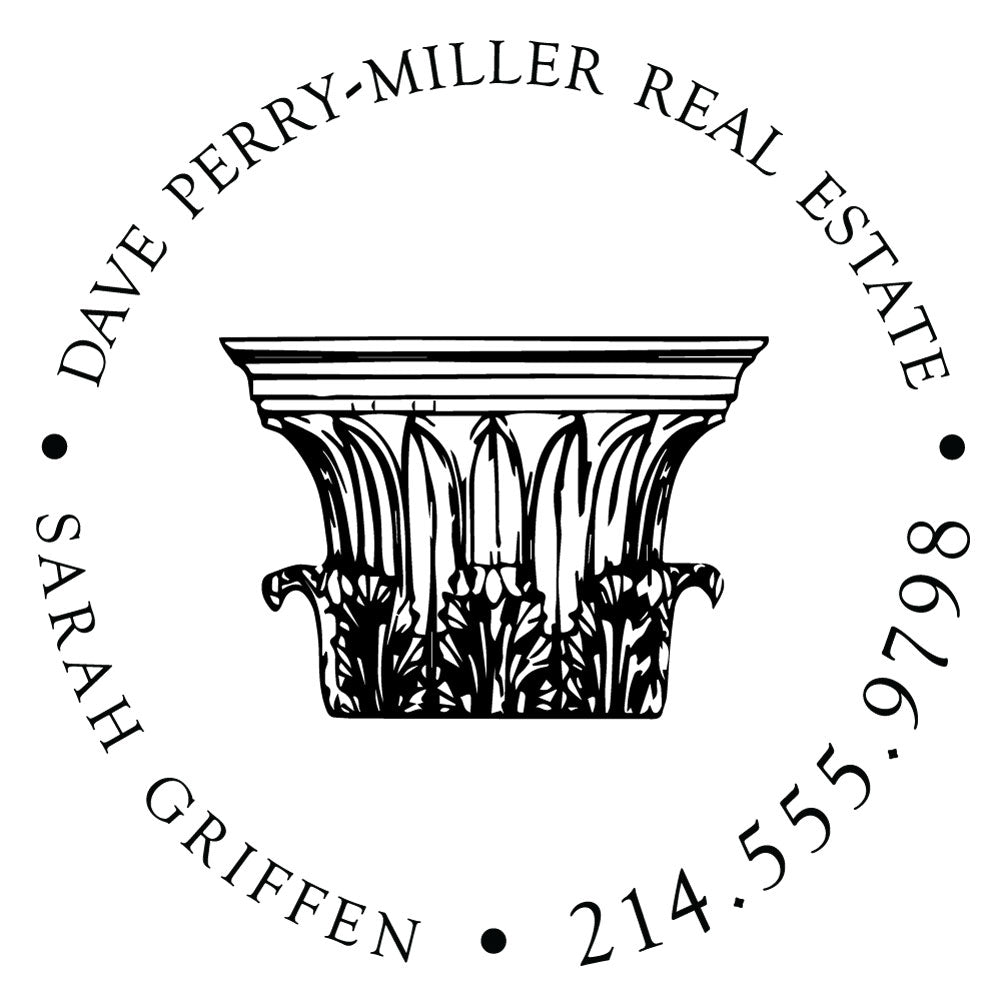 Dave Perry-Miller Round Custom Name and Contact Information Designer Stamp Clip from Resource.Direct