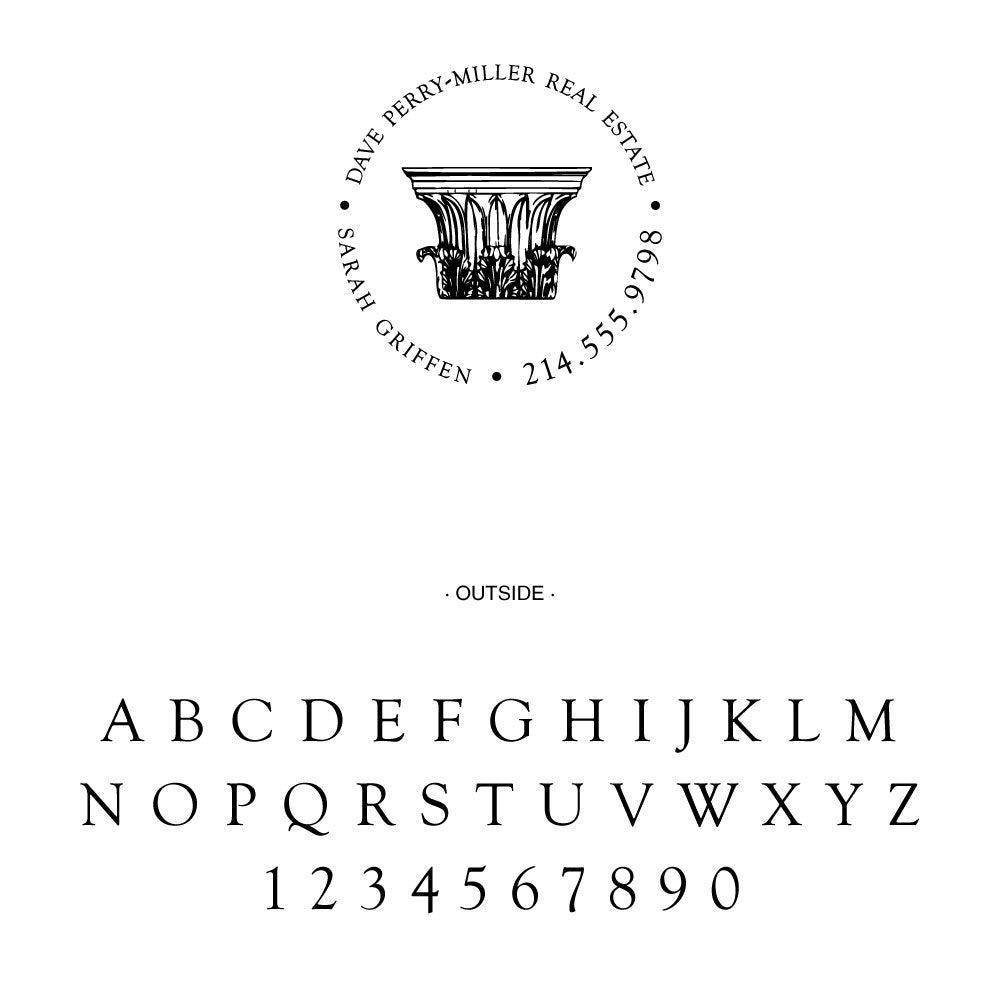 Dave Perry-Miller Round Custom Name and Contact Information Designer Stamp Clip from Resource.Direct