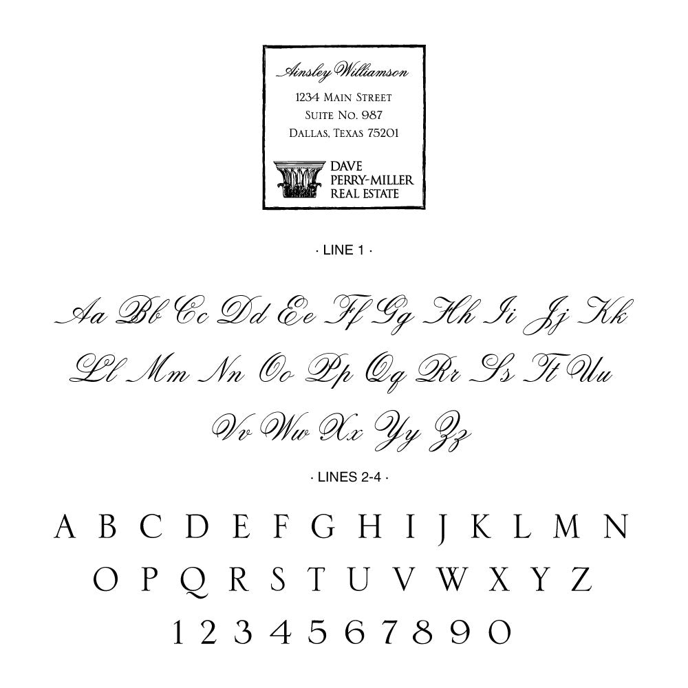 Dave Perry-Miller Custom Square Address Designer Stamp Clip from Resource.Direct
