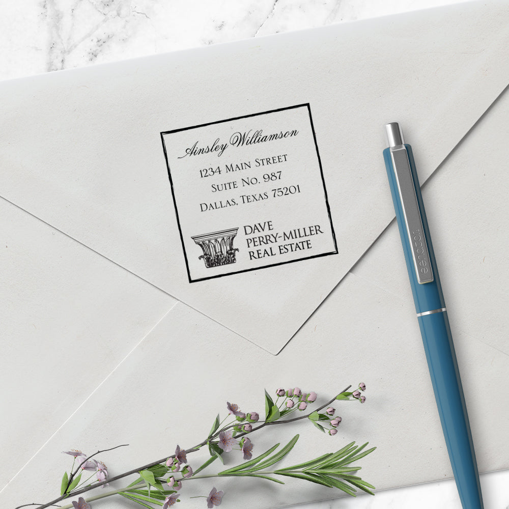 Dave Perry-Miller Custom Square Address Designer Stamp Clip from Resource.Direct