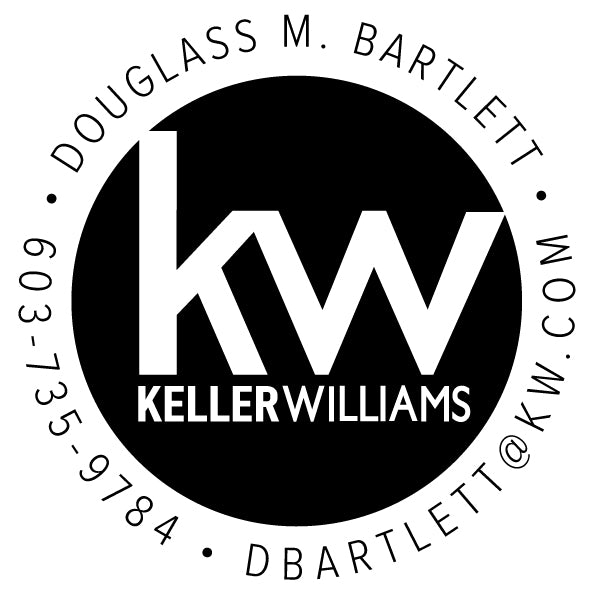 Keller Williams Square Custom Contact Information Designer Stamp Clip from Resource.Direct