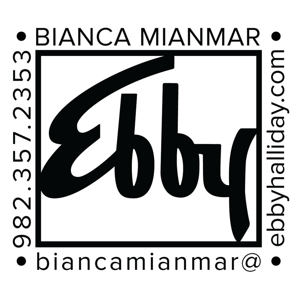 Ebby Halliday Square Custom Business Contact Information Designer Stamp Clip from Resource.Direct