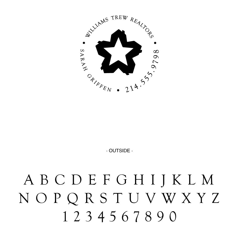 Williams Trew Custom Business Round Contact Information Designer Stamp Clip from Resource.Direct