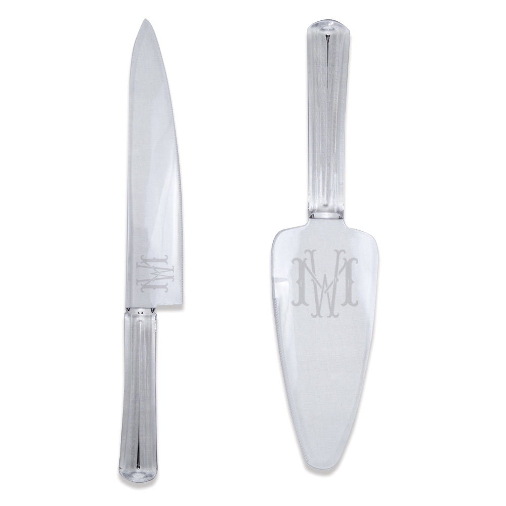 Acrylic Cake Knife & Server Set