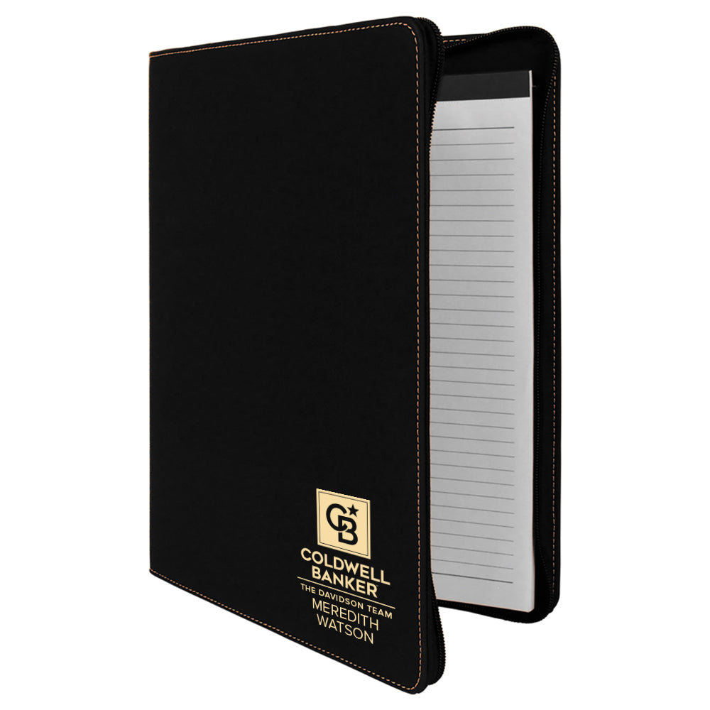 Coldwell Banker Custom Engraved Zippered Portfolio