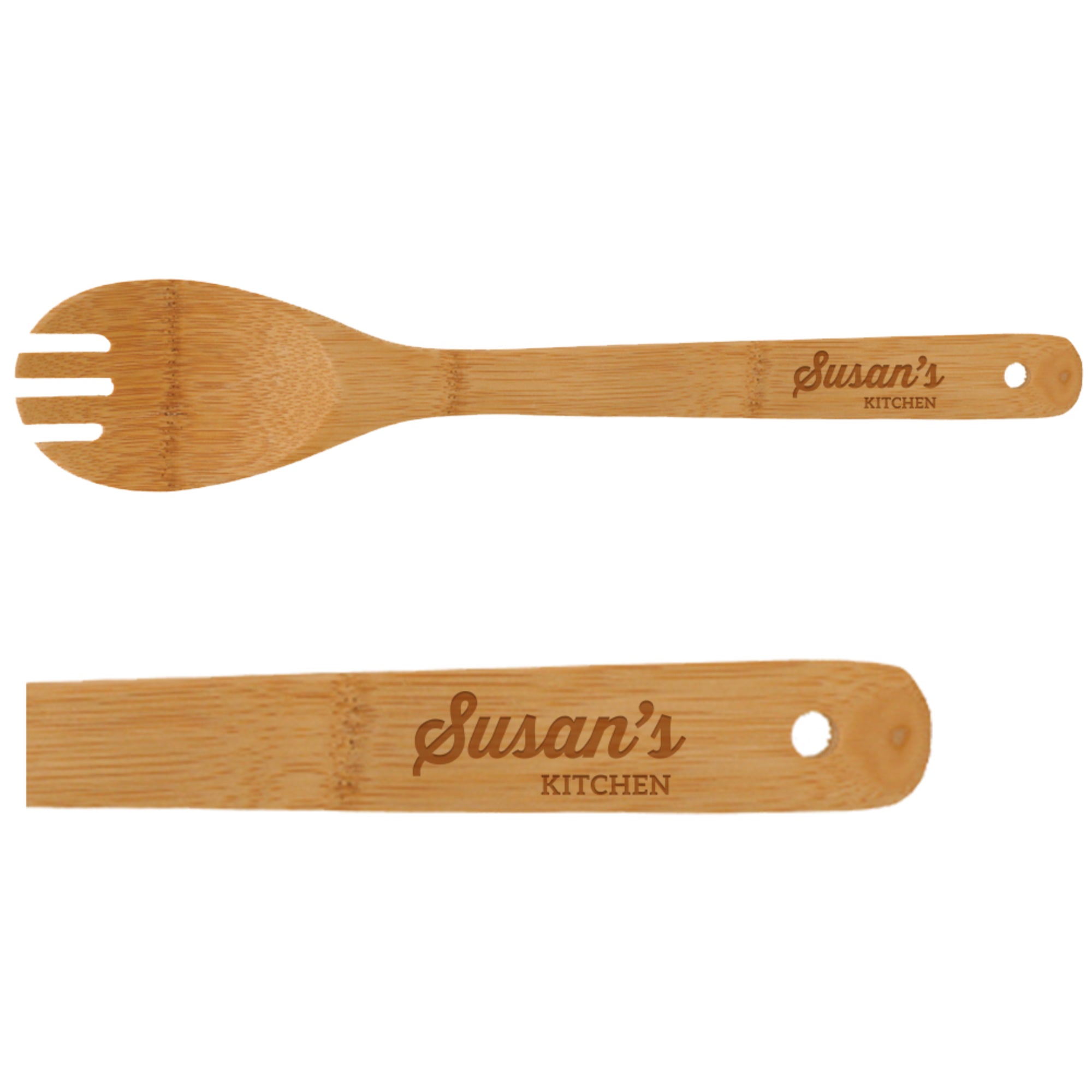 Engraved Bamboo Spork