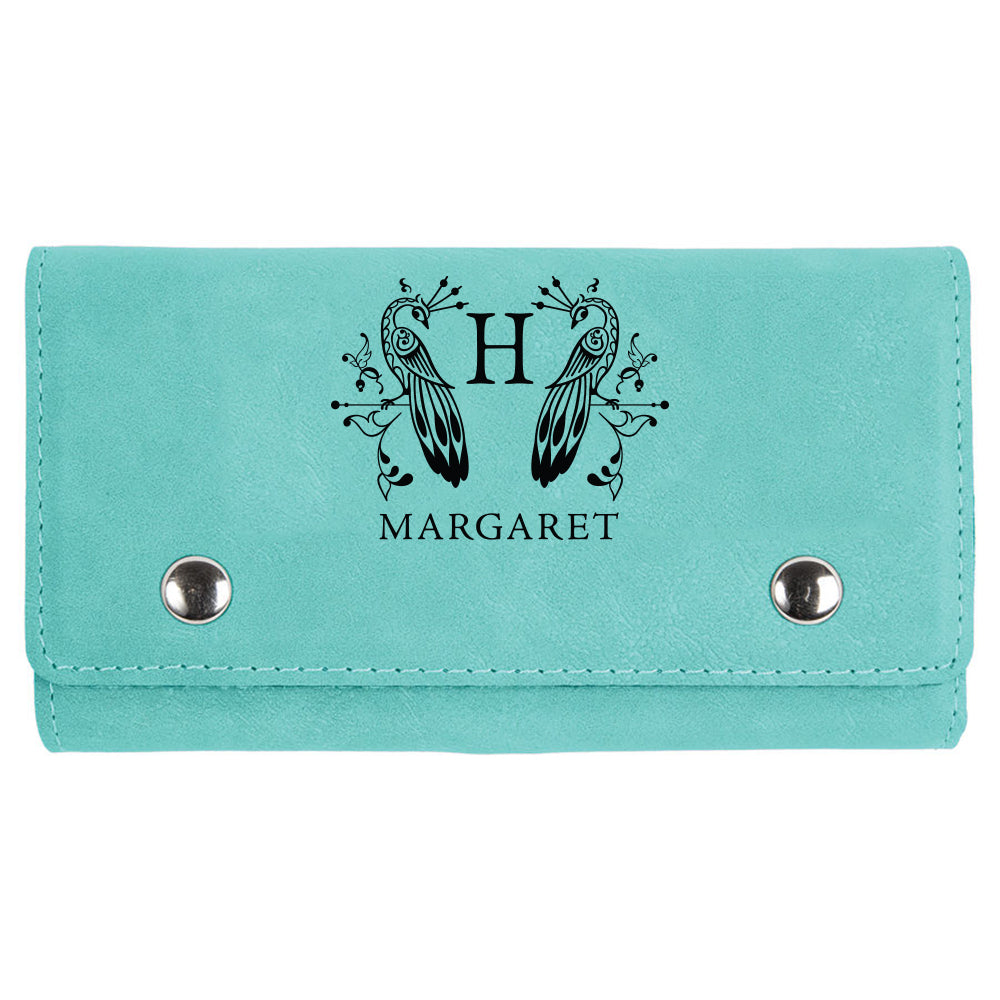 Engraved Vegan Leather Card & Dice Set