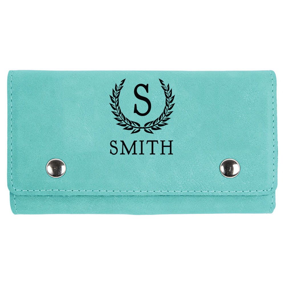 Engraved Vegan Leather Card & Dice Set