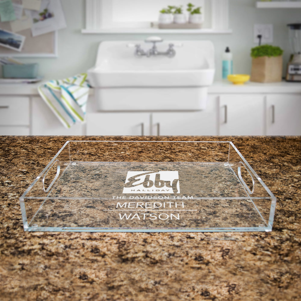 Ebby Halliday Custom Engraved Acrylic Serving Tray
