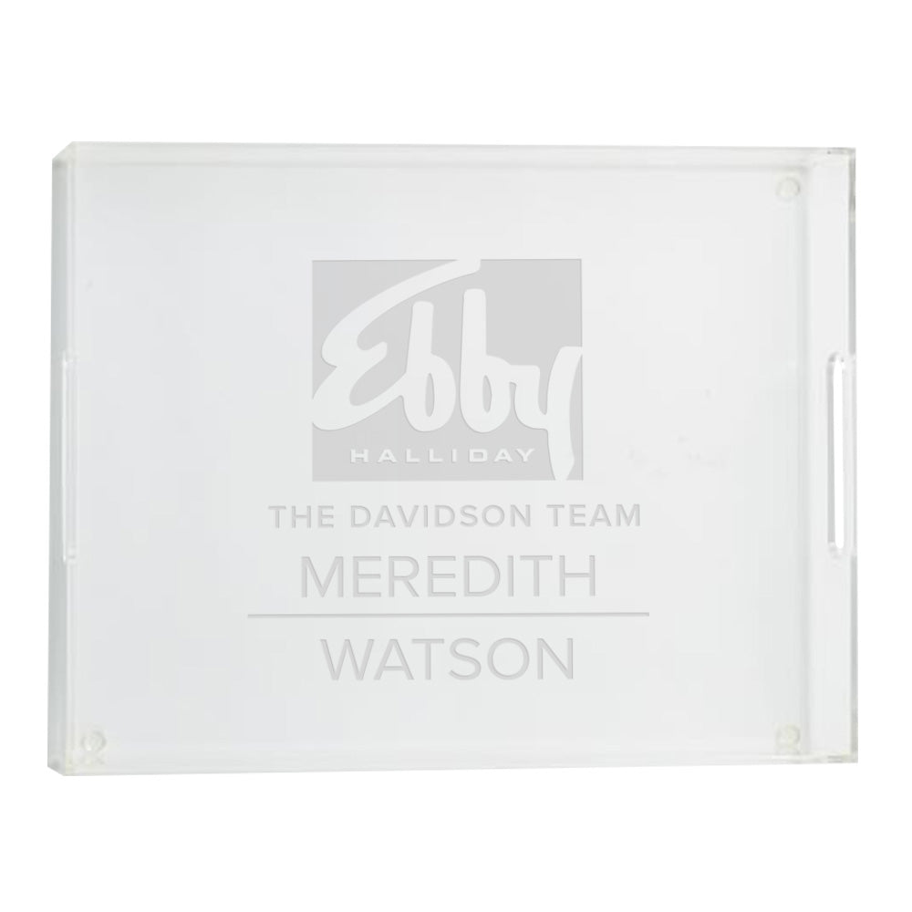 Ebby Halliday Custom Engraved Acrylic Serving Tray