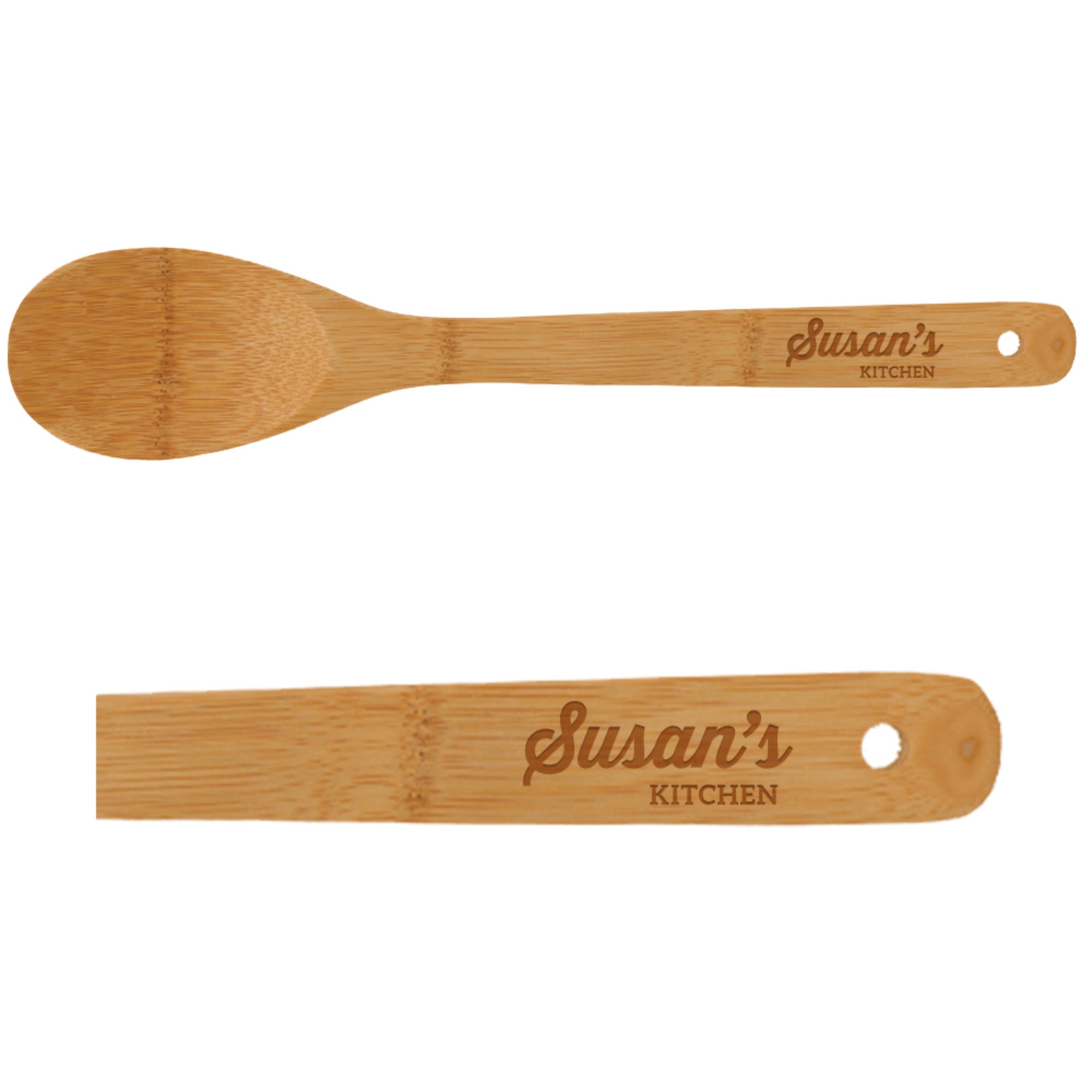 Engraved Bamboo Spoon